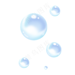 淡蓝色圆形晶莹气泡