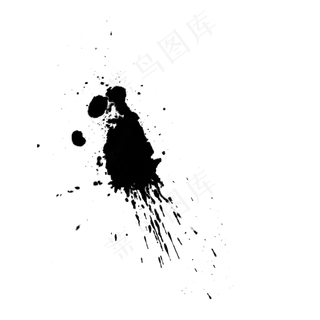 黑色中国风笔触水墨墨迹