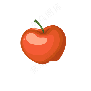 水果类装饰图案大红苹果