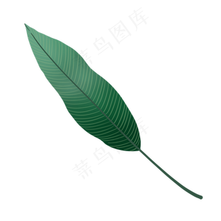 春季小清新植物手绘鸟巢叶