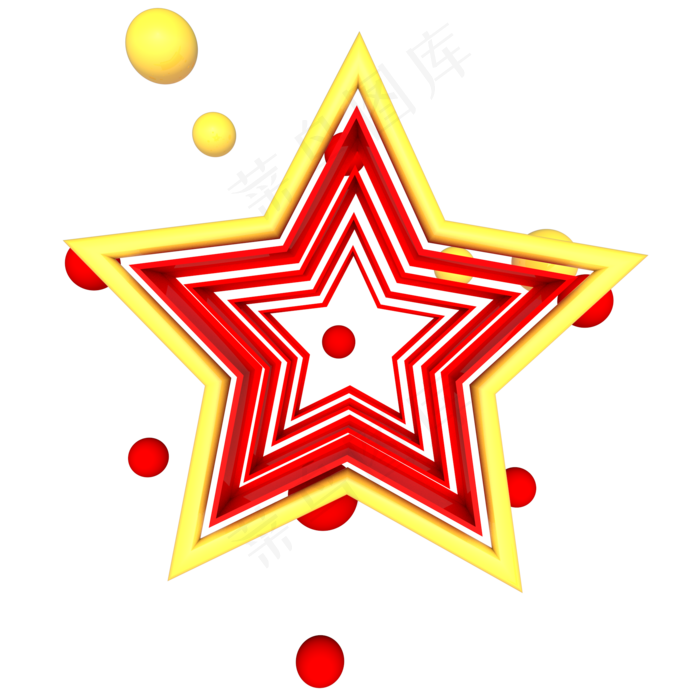 红色五角星(2000*2000px 300 dpi )