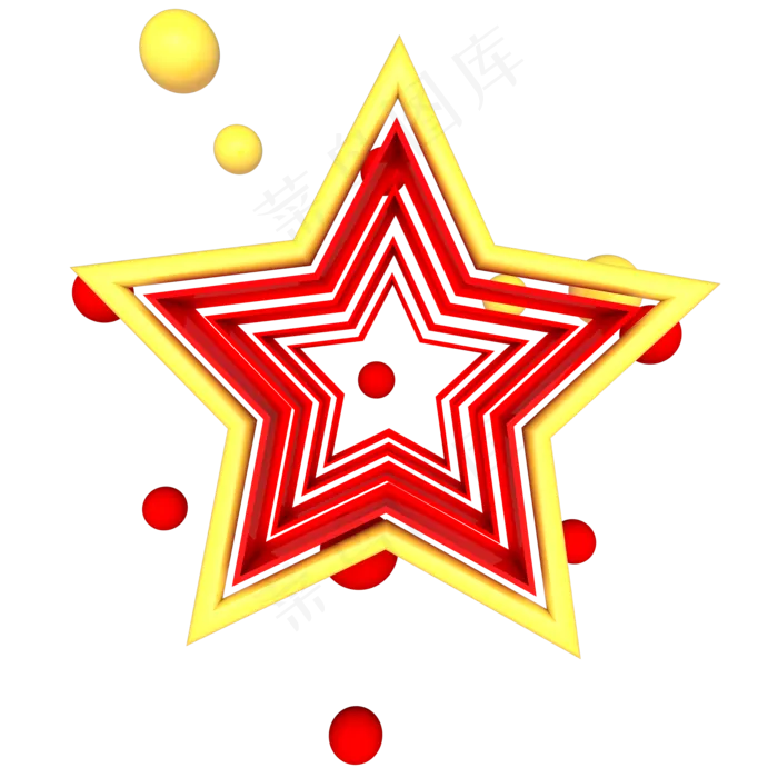 红色五角星(2000*2000px 300 dpi )