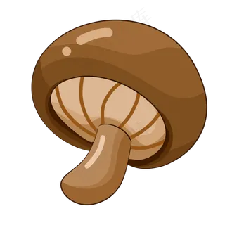 棕色咖啡色绿色食物榛蘑,免抠元素