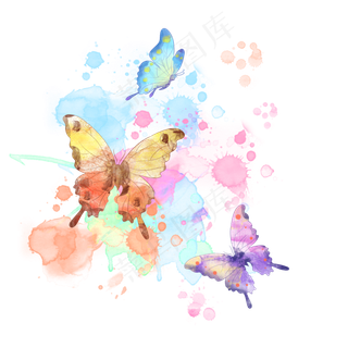 水彩蝴蝶
