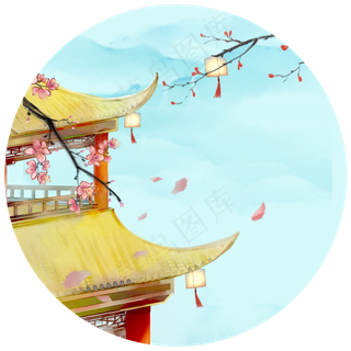 飞檐亭楼古风场景