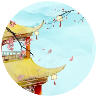 飞檐亭楼古风场景