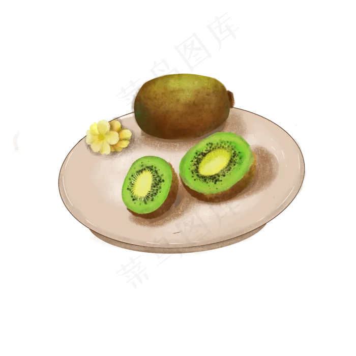 猕猴桃奇异果维生素PNG绿色(2500X2500(DPI:4))psd模版下载