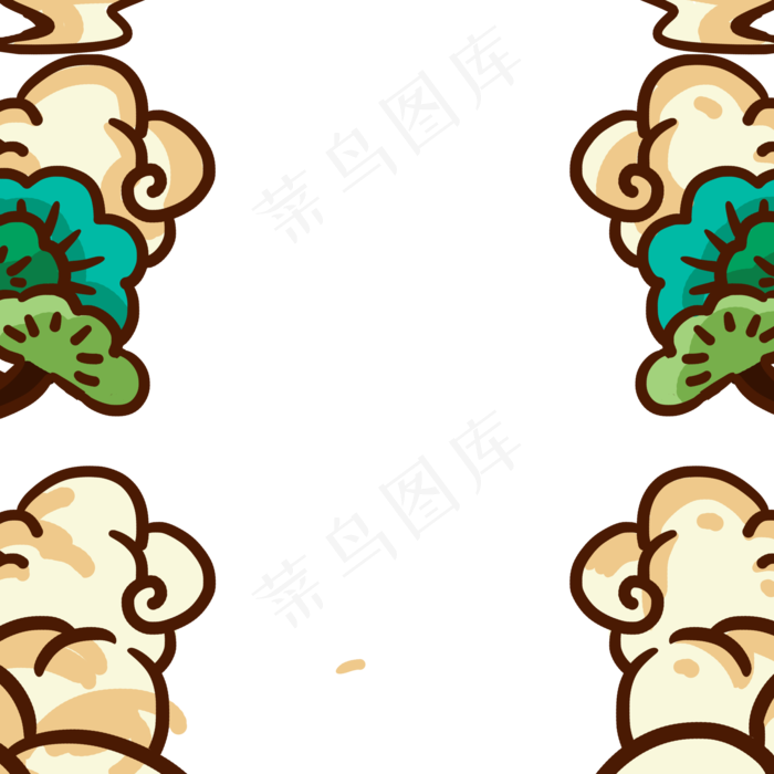 卡通植物花边装饰下载