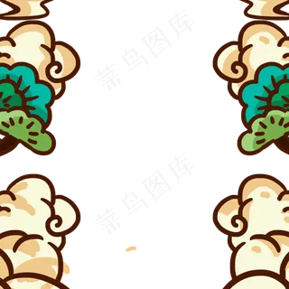 卡通植物花边装饰下载