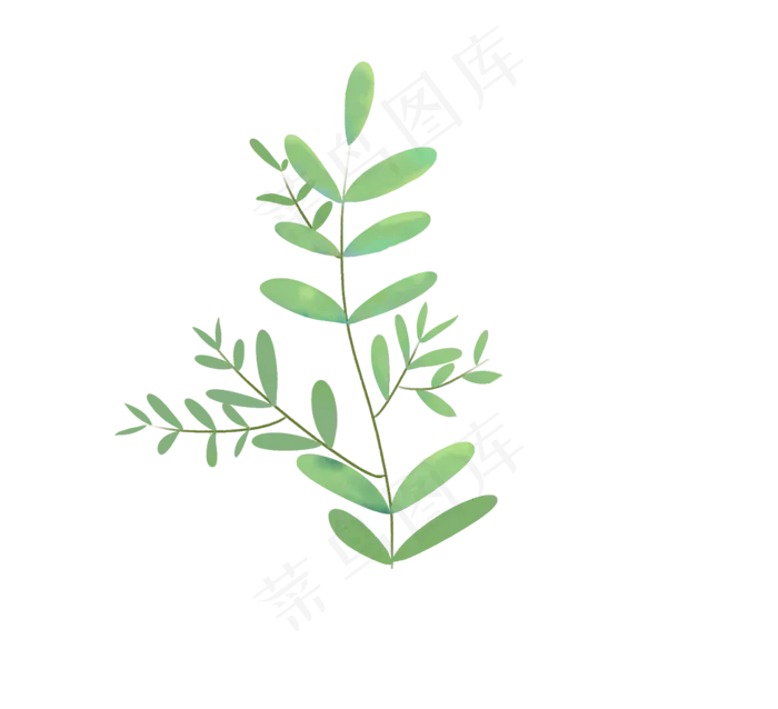 小清新绿色植物免扣素材(2362X2153(DPI:300))psd模版下载