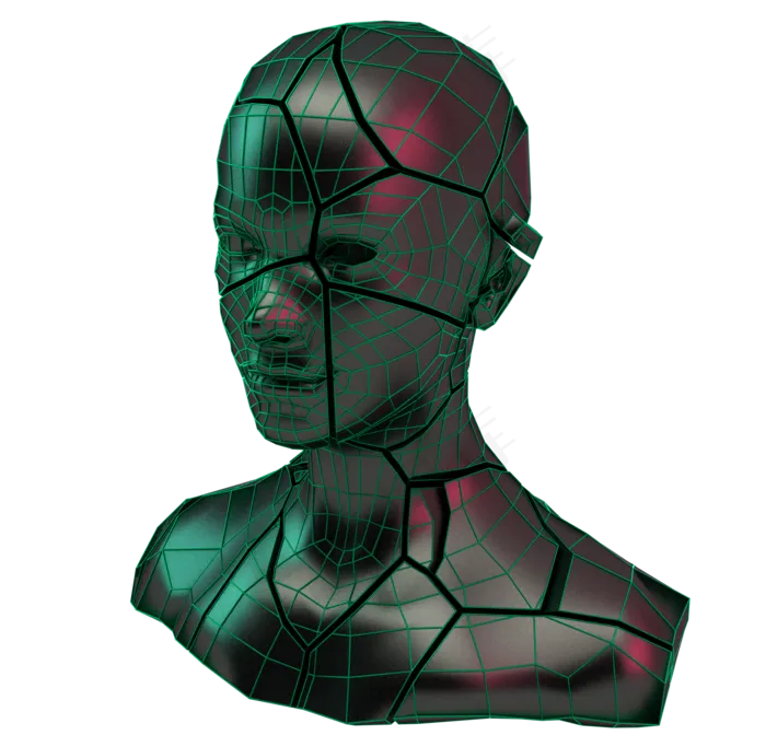 3D立体科技风蒸汽波人像,免抠元素(2082*2000px 300 dpi )psd模版下载