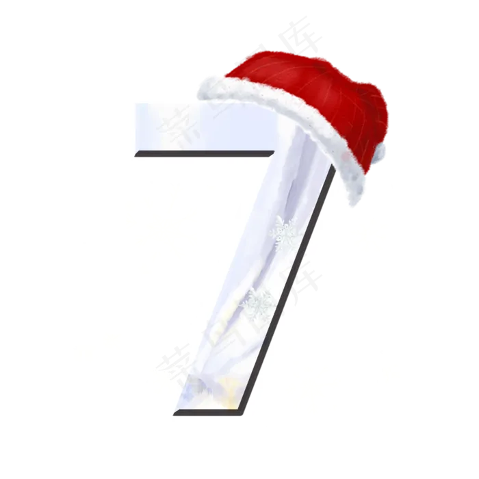 大雪节气数字7(2000*2000px 	      )psd模版下载