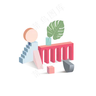 孟菲斯创意立体几何图形电商商用