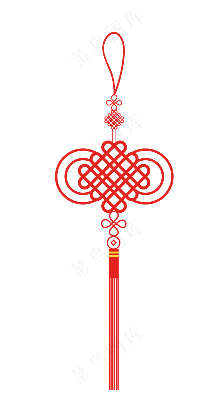 矢量红色中国结,免抠元素