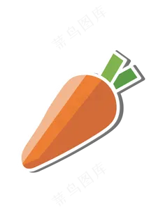 水果蔬菜图标组合胡萝卜