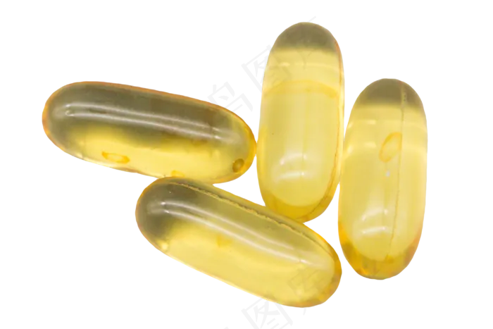 黄色维生素E解囊,免抠元素(3000*2000px 300 dpi )