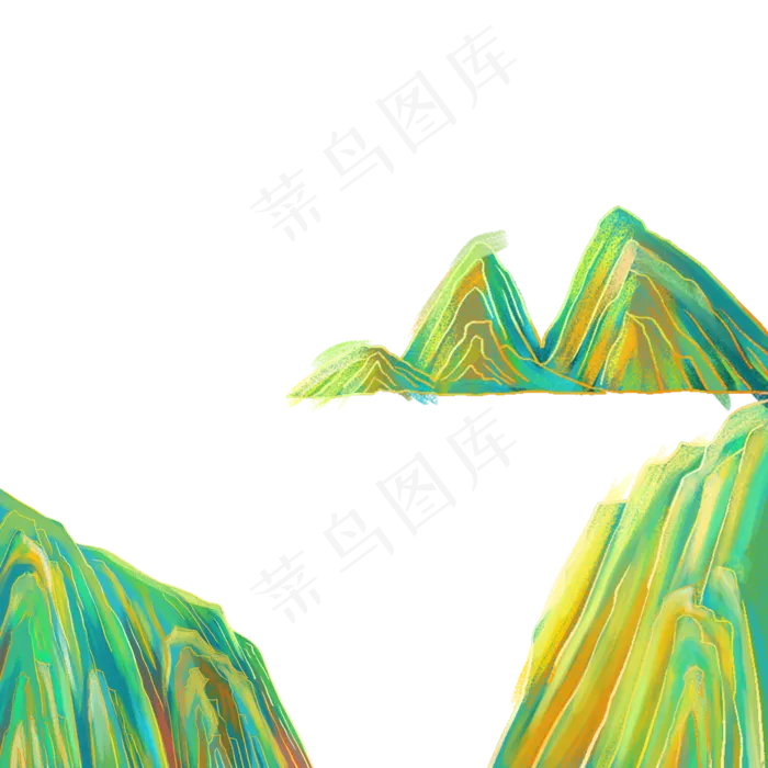 彩色远山(2000X2000(DPI:300))psd模版下载
