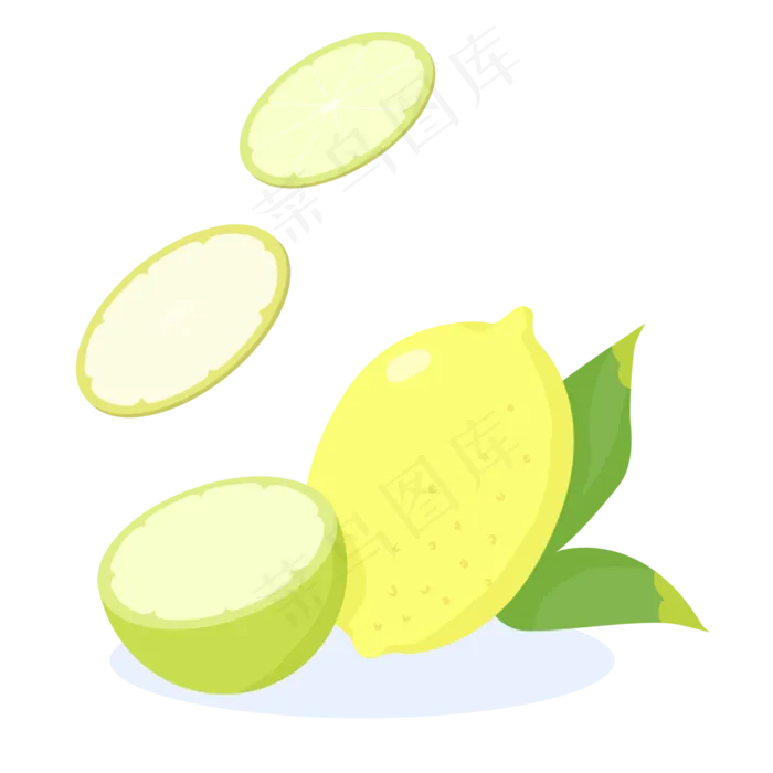 水果柠檬片(2000X2000(DPI:300))psd模版下载