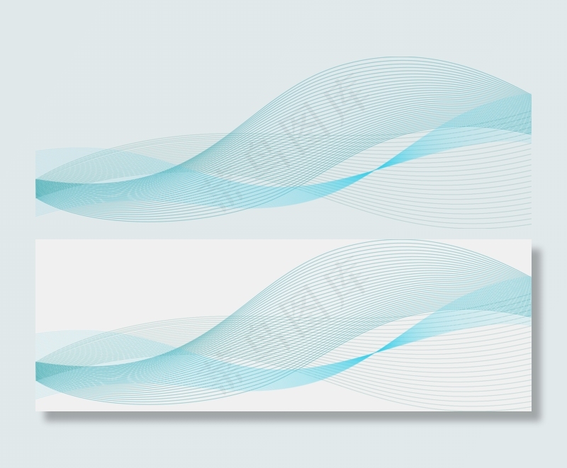 矢量手绘蓝色线条,免抠元素