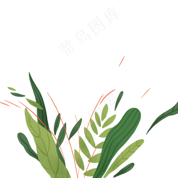 卡通植物绿叶下载(2000X2000(DPI:300))psd模版下载