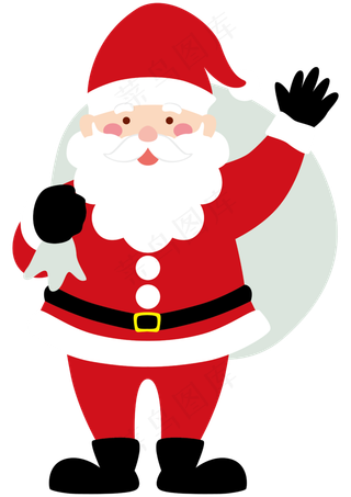 背礼物圣诞老人素材,免抠元素