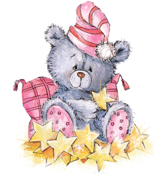 卡通可爱的小熊手绘素材