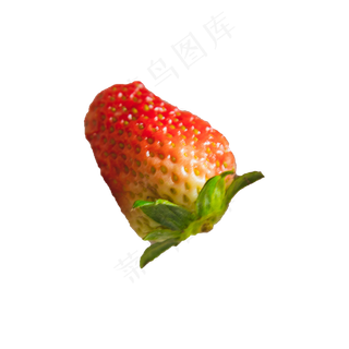 一颗草莓实拍免抠
