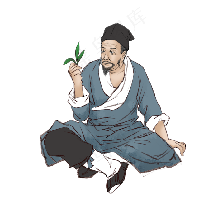 中医人物名医李时珍,免抠元素(2000X2000(DPI:300))psd模版下载