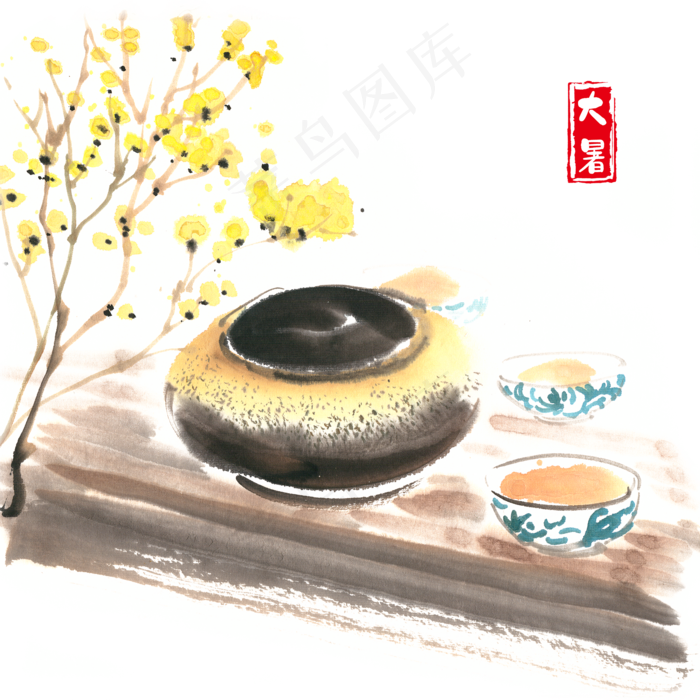 大暑案头一角(4724X4724(DPI:300))psd模版下载