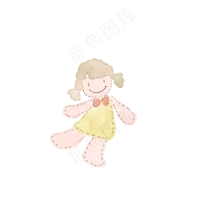 可爱玩具少女娃娃(3000X3000(DPI:300))psd模版下载