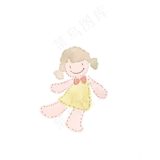 可爱玩具少女娃娃