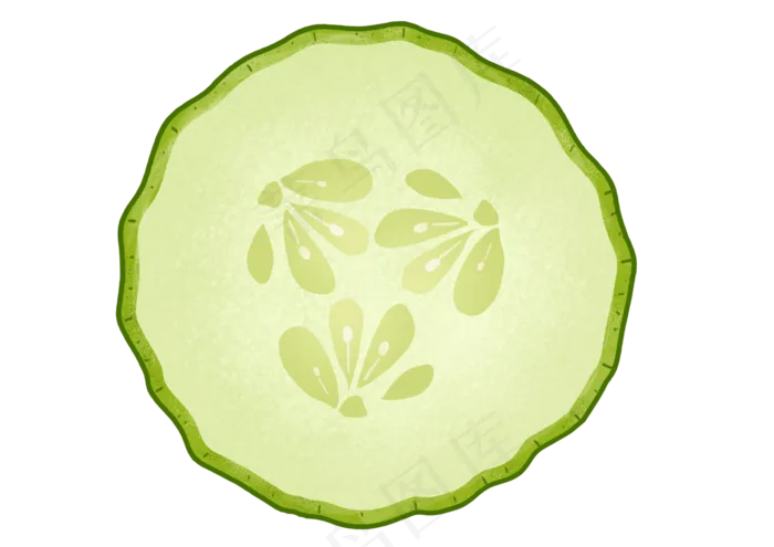 火锅节绿色写实小清新蔬菜黄瓜片(4961X3508(DPI:300))psd模版下载