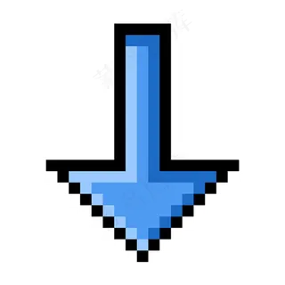 像素风格蓝色图标