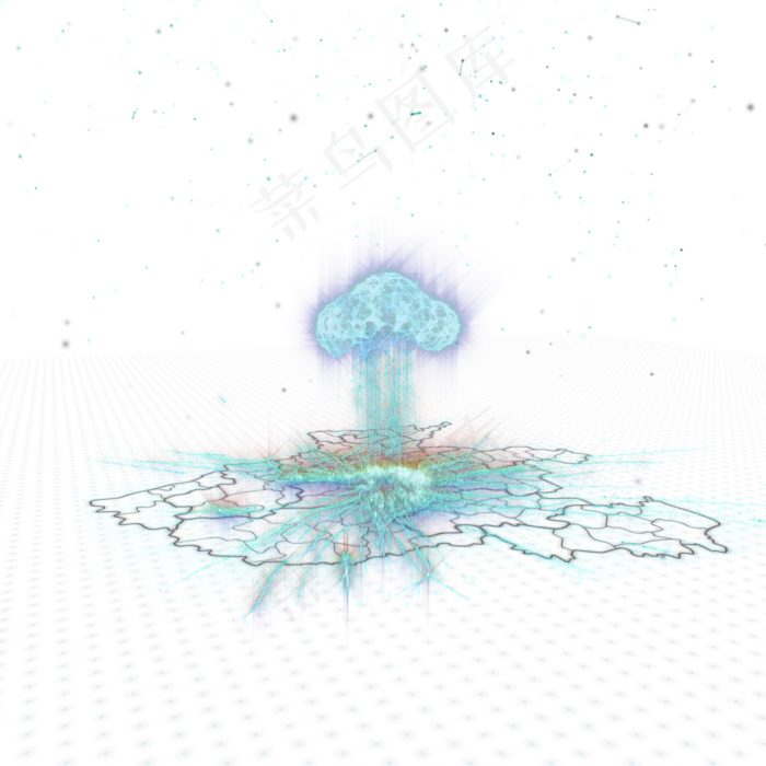 科技光效大数据云存储线条光,免抠元素(1024*1369px 72 dpi )psd模版下载