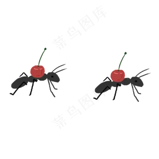 二个小蚂蚁免抠图
