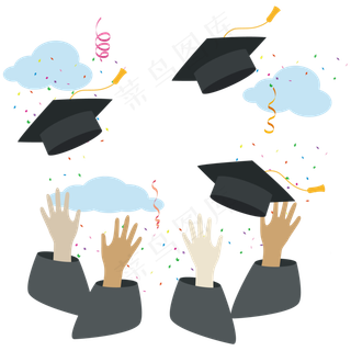 矢量图毕业四方帽,免抠元素