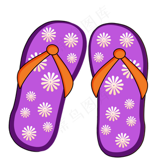 卡通拖鞋png素材