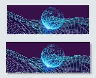 创意几何图案科技banner