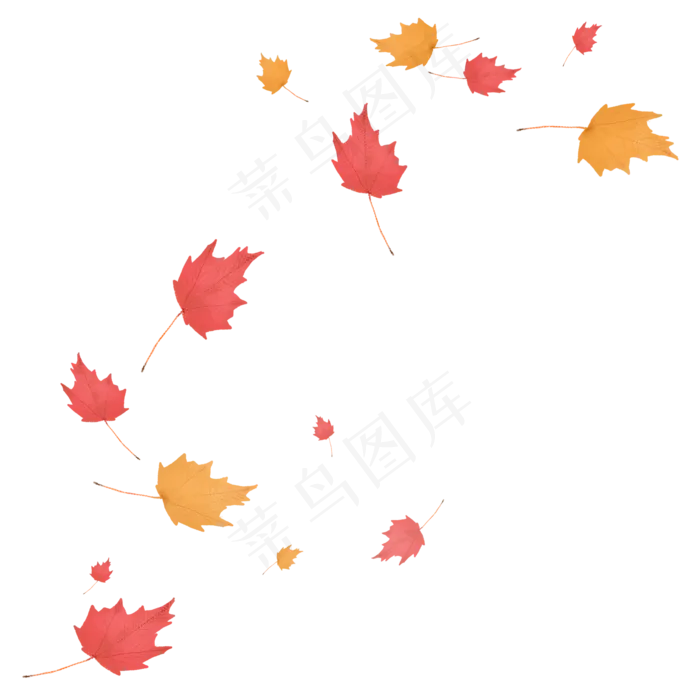 风吹散的落叶漂浮素材免费下载,免抠元素(2000*2000px 300 dpi )psd模版下载