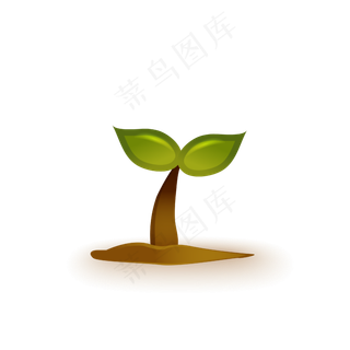 矢量手绘卡通小树,免抠元素