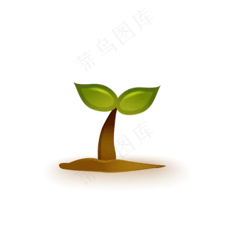 矢量手绘卡通小树,免抠元素