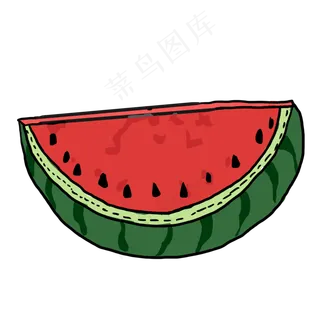 卡通水果暑假来了暑期红色西瓜