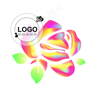 玫瑰流体渐变矢量可商用元素