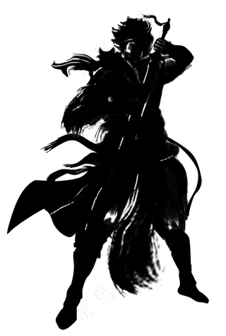 古风水墨武林人物