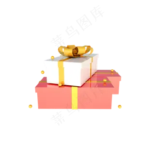 C4D立体精美高档礼盒礼物装饰,免抠元素