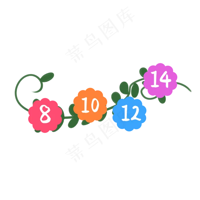 多种节日优惠券标签树枝花藤(2000*2000px 300 dpi )psd模版下载