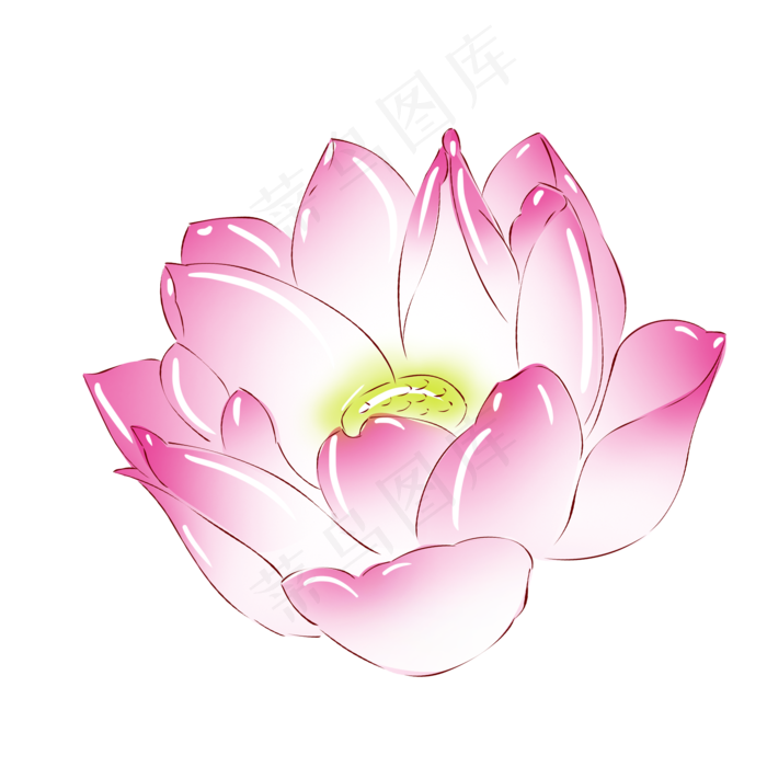 植物粉红色荷花(2000X2000(DPI:300))psd模版下载