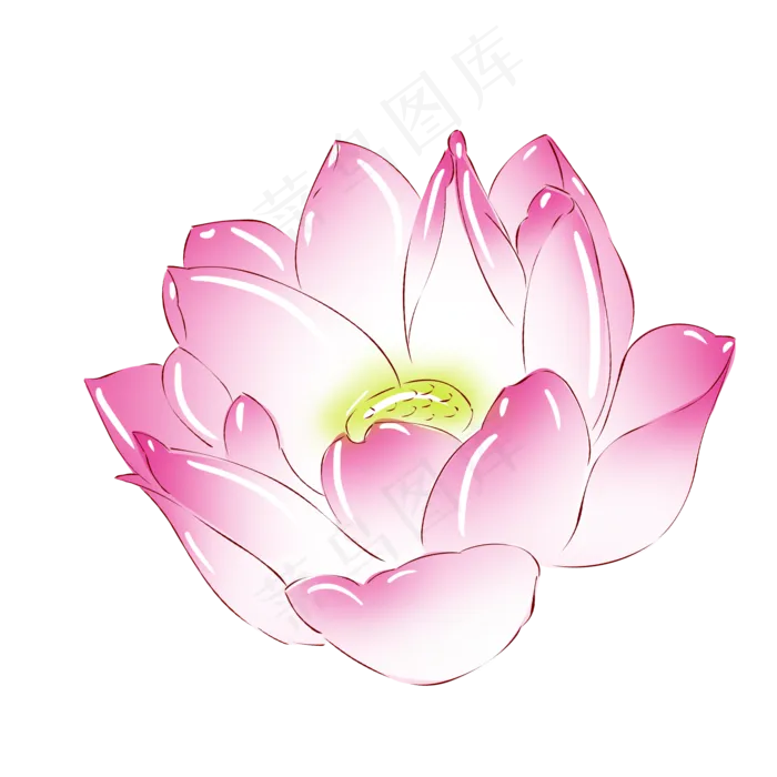 植物粉红色荷花(2000X2000(DPI:300))psd模版下载