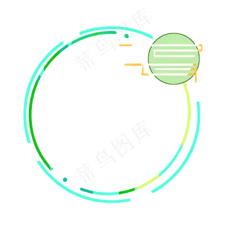 端午节绿色圆形框