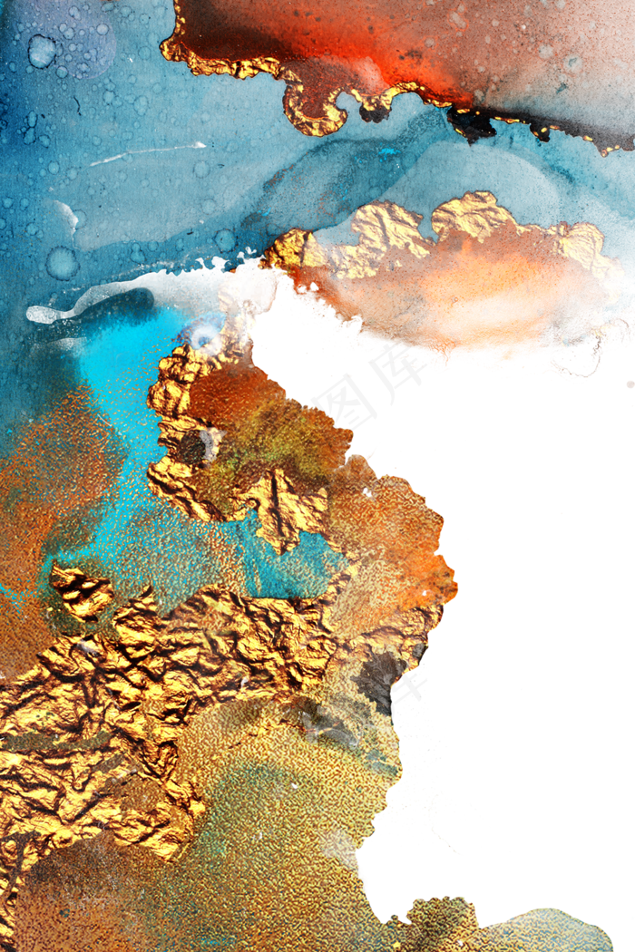 水彩金箔纹理